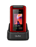 Teléfono Móvil Qubo X-247RDC 4G para Personas Mayores/ Rojo
