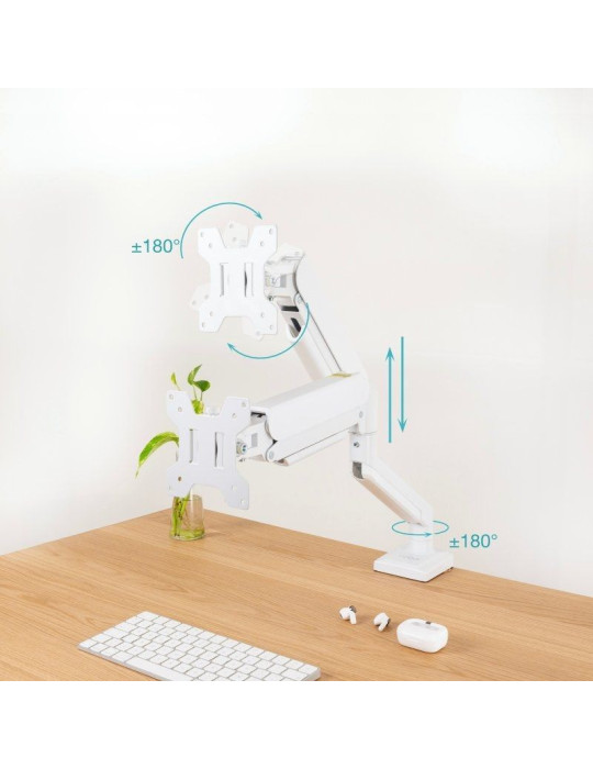 Soporte de Mesa para Monitor TooQ DB1334TNR-W/ Giratorio/ Inclinable/ hasta 10kg