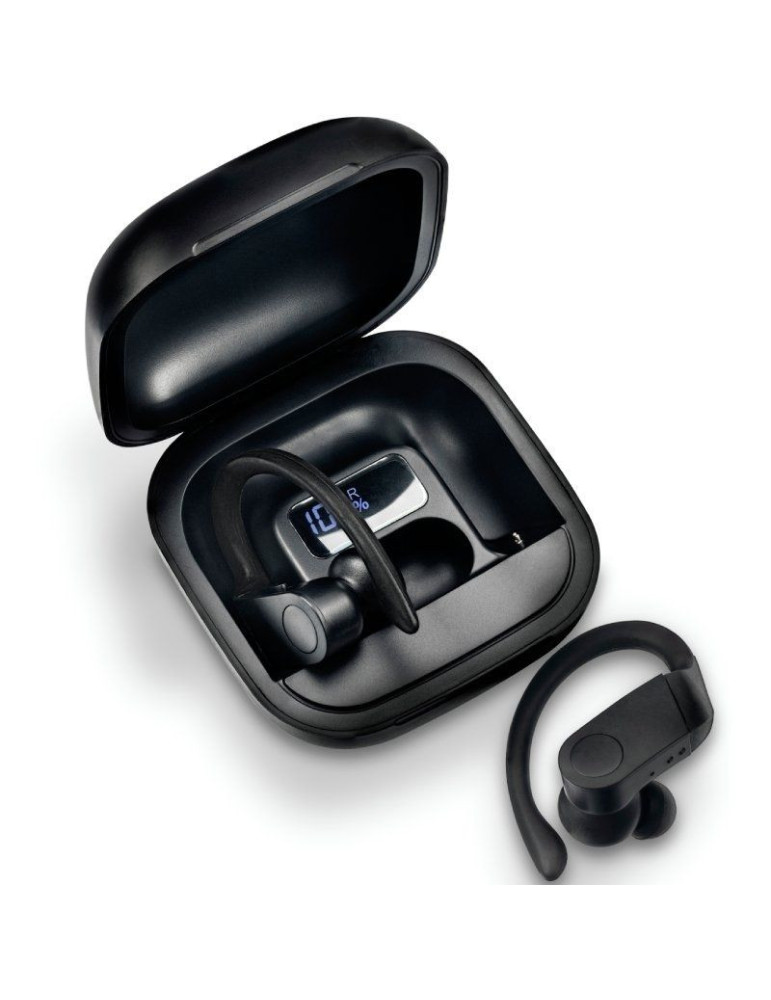 Auriculares Deportivos Bluetooth Daewoo TWS SPORT DW2012 con estuche de carga/ Autonomía 3h/ Negros