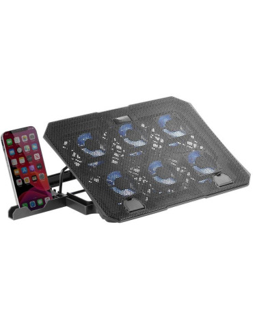 Soporte Refrigerante Mars Gaming MNBC23 para Portátiles hasta 16"/ Iluminación LED