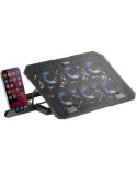 Soporte Refrigerante Mars Gaming MNBC23 para Portátiles hasta 16"/ Iluminación LED
