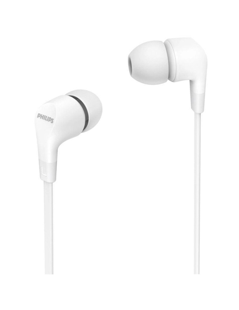 Auriculares Intrauditivos Philips TAE1105WT/ con Micrófono/ Jack 3.5/ Blancos