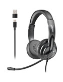 Auriculares NGS VOX605 USB/ con Micrófono/ USB/ Negros