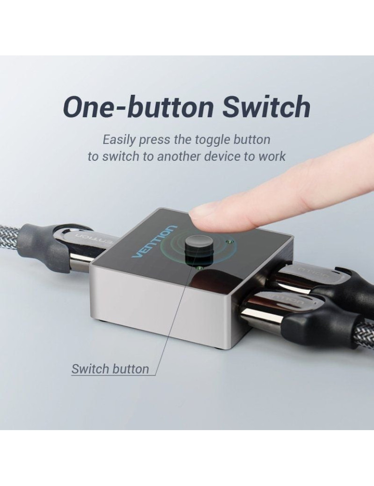 Switch Conmutador 4K HDMI 2.0 Bidireccional Vention AFLH0 HDMI Hembra - 2x HDMI Hembra