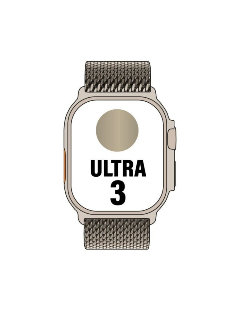 Apple Watch Ultra 3/ GPS/ Cellular/ 49mm/ Caja de Titanio Natural/ Correa Milanese M