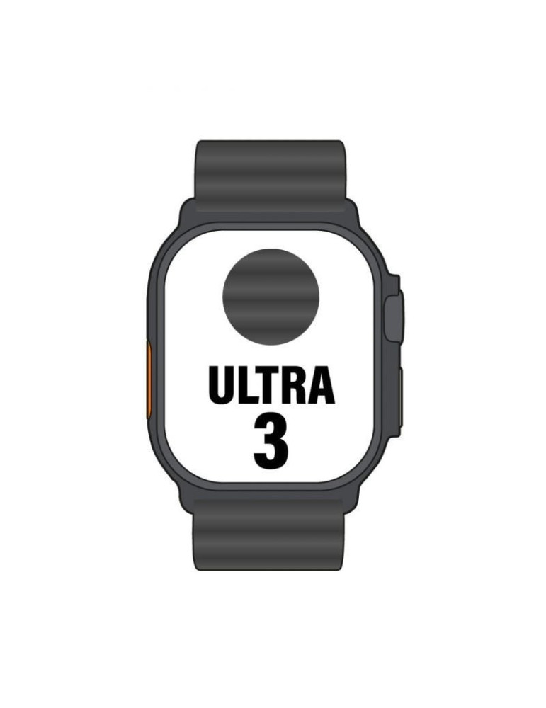 Apple Watch Ultra 3/ GPS/ Cellular/ 49mm/ Caja Titanio Negro/ Correa Ocean Negra