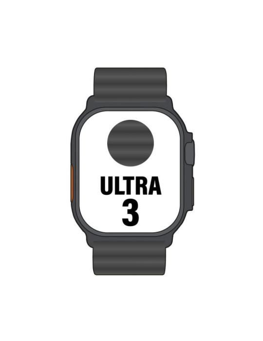 Apple Watch Ultra 3/ GPS/ Cellular/ 49mm/ Caja Titanio Negro/ Correa Ocean Negra