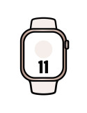 Apple Watch Series 11/ GPS/ 42mm/ Oro Rosa/ Correa Deportiva Rosa rubor (M/L)