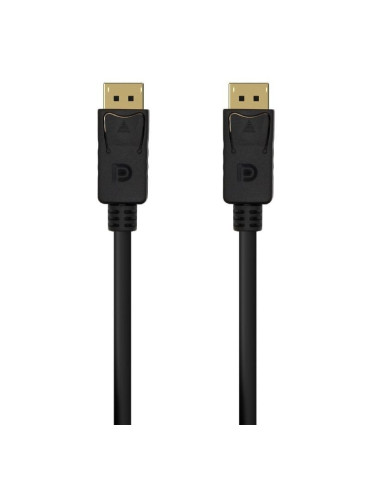 Cable DisplayPort 1.2 4K Aisens A124-0548/ DisplayPort Macho - DisplayPort Macho/ Hasta 5W/ 2300Mbps/ 50cm/ Negro