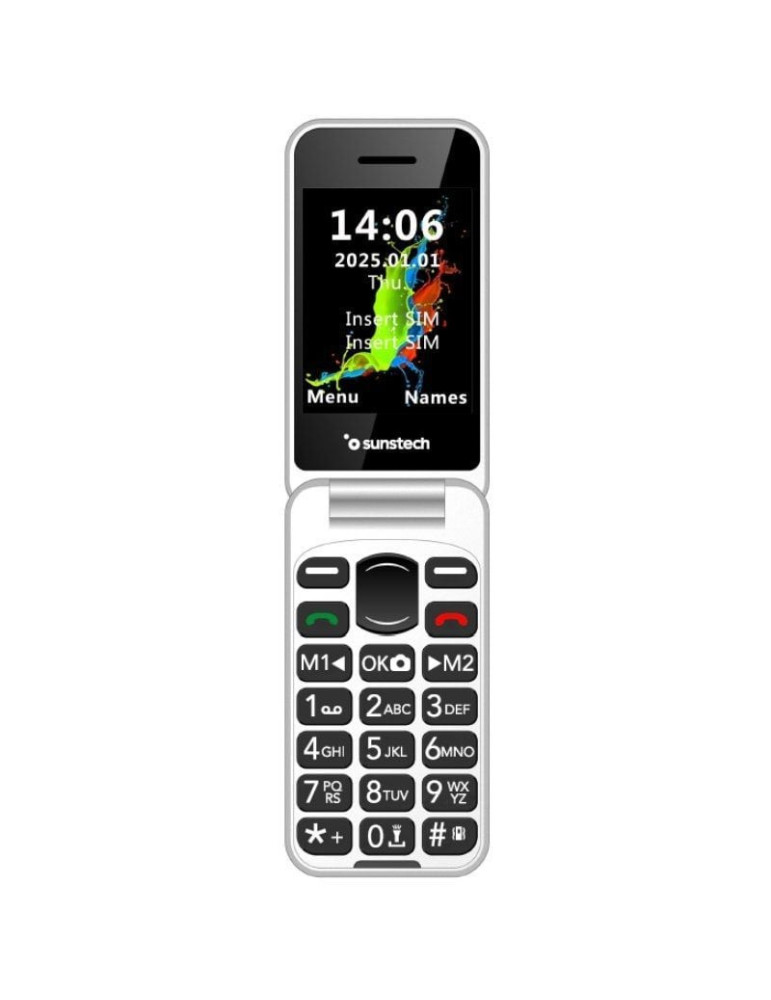 Teléfono Móvil Sunstech CELT26 para Personas Mayores/ Negro