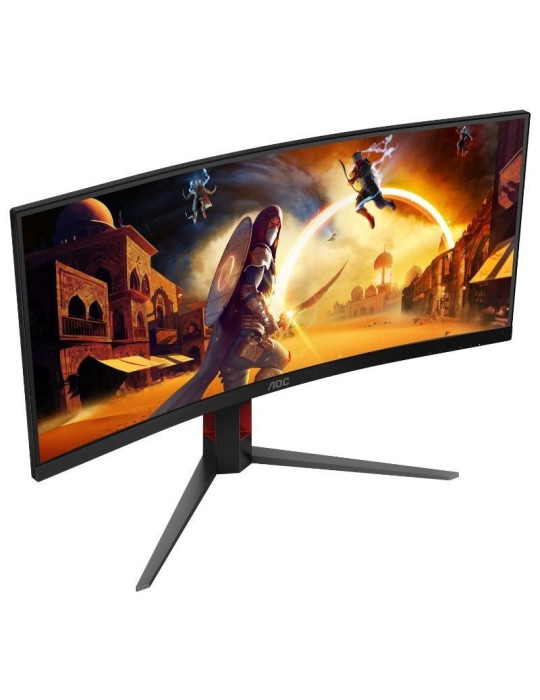 Monitor Gaming Ultrapanorámico Curvo AOC CU34G4 34"/ WQHD/ 1ms/ 180Hz/ VA/ Regulable en altura/ Negro