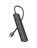 Hub USB Tipo-C 3.2 Vention CKCBB/ 4xUSB/ 1xUSB Tipo-C PD