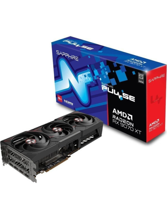 Tarjeta Gráfica Sapphire Pulse Radeon RX 9070 XT Gaming/ 16GB GDDR6 Tarjeta Gráfica Sapphire Pulse Radeon RX 9070 XT Gaming/ 16GB GDDR6