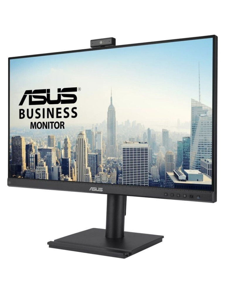 Monitor Profesional Asus BE249QFK 24"/ Full HD/ Webcam/ Multimedia/ Regulable en altura/ Negro