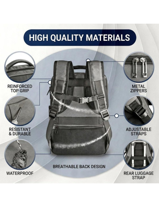 Mochila Expansible NGS Monray Sacks Horizon para Portátiles hasta 14"/ Impermeable/ Gris
