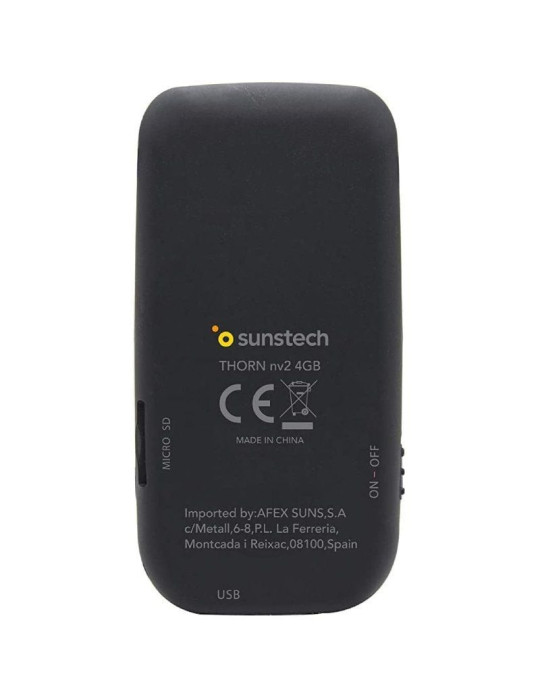 Reproductor MP4 Sunstech Thorn/ 4GB/ Pantalla 1.8"/ Radio FM/ Negro