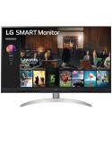 Smart Monitor LG 32SQ700S-W 31.5"/ 4K/ Multimedia/ Regulable en altura/ Smart TV/ Plata y Blanco