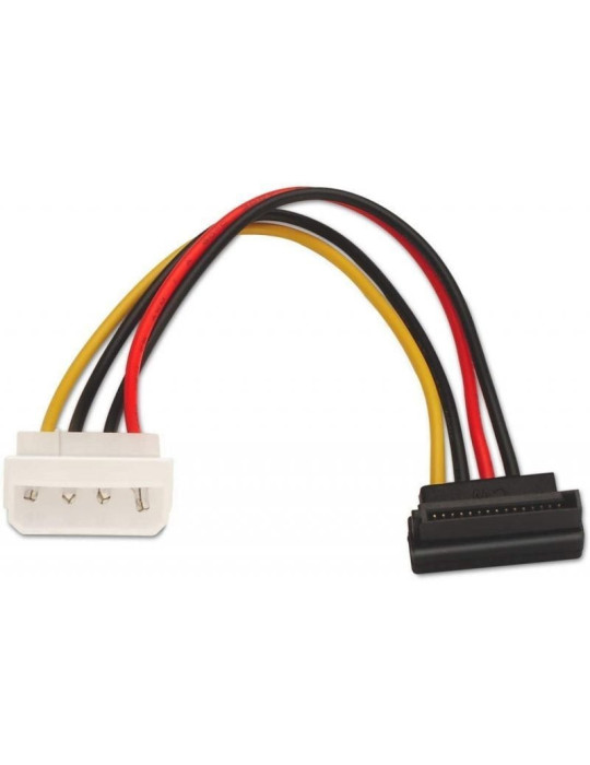 Cable Alimentación SATA Aisens A131-0160/ Molex 4 PIN Macho - SATA Hembra/ Hasta 54W/ 16cm