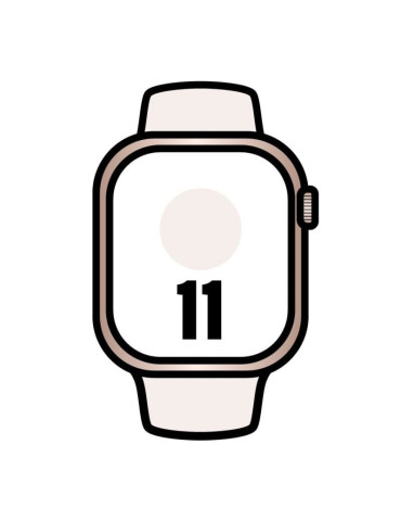 Apple Watch Series 11/ GPS/ Cellular/ 42mm/ Oro Rosa/ Correa Deportiva Rosa Rubor (S/M)