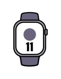 Apple Watch Series 11/ GPS/ Cellular/ 42mm/ Plata/ Correa Deportiva Púrpura (S/M)