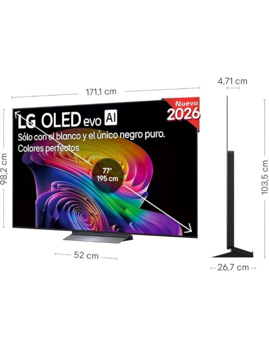 Televisor LG OLED evo AI C6 OLED42C64LA 42"/ Ultra HD 4K/ Smart TV/ WiFi