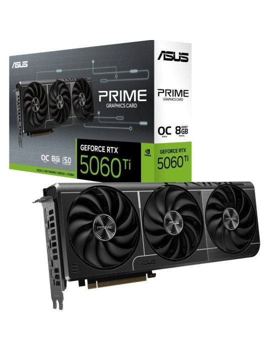 Tarjeta Gráfica Asus Prime GeForce RTX 5060 Ti OC Edition/ 8GB GDDR7 Tarjeta Gráfica Asus Prime GeForce RTX 5060 Ti OC Edition/ 8GB GDDR7