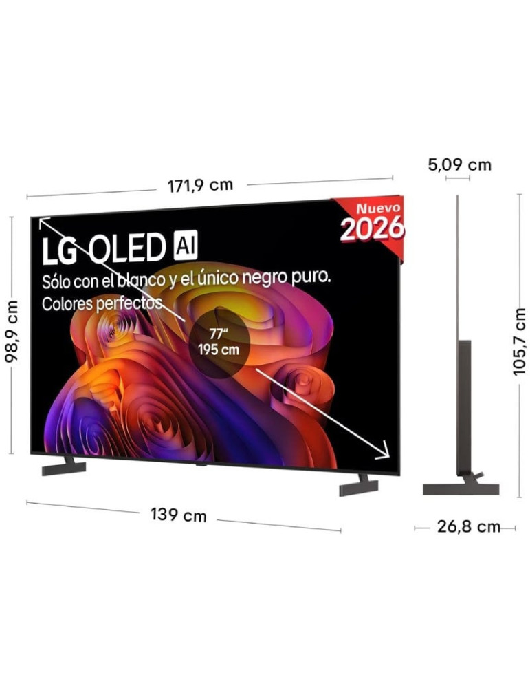 Televisor LG OLED AI B6 OLED77B6ELC 77"/ Ultra HD 4K/ Smart TV/ WiFi