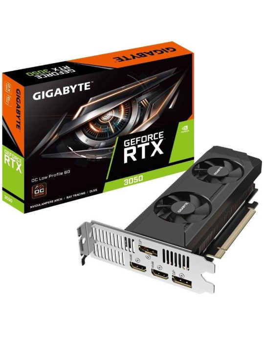 Tarjeta Gráfica Gigabyte GeForce RTX 3050 OC Perfil Bajo/ 6GB GDDR6 Tarjeta Gráfica Gigabyte GeForce RTX 3050 OC Perfil Bajo/ 6GB GDDR6