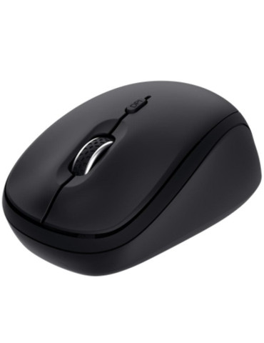 Ratón Mini Inalámbrico Trust Yvi+ Multidispositivo/ Hasta 1600 DPI/ Negro
