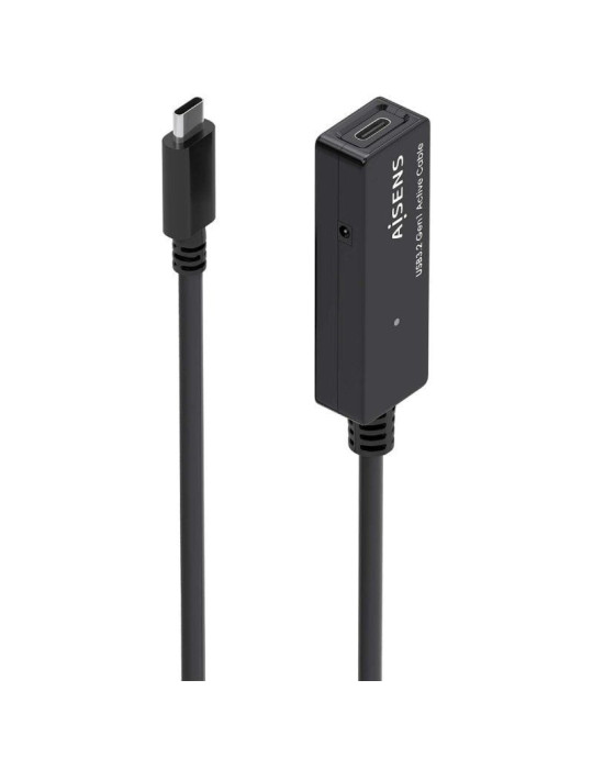 Cable Alargador USB 3.2 con Amplificador Aisens A107-0870/ USB Tipo-C Macho - USB Tipo-C Hembra/ Hasta 100W/ 20Gbps/ 10m/ Negro Cable Alargador USB 3.2 con Amplificador Aisens A107-0870/ USB Tipo-C Macho - USB Tipo-C Hembra/ Hasta 100W/ 20Gbps/ 10m/ Negro