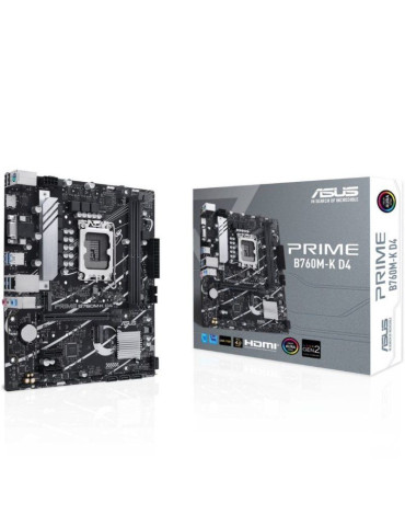 Placa Base Asus Prime B760M-K D4 Socket 1700/ DDR4/ PCIe 4.0/ Micro ATX