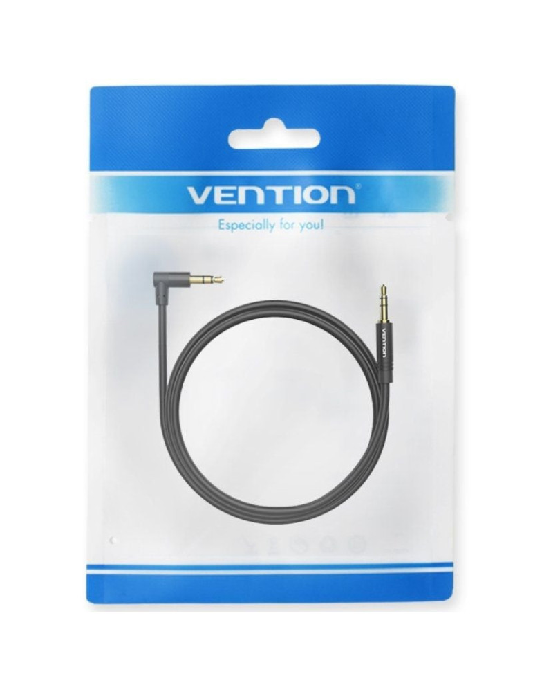 Cable Estéreo Vention BAKBF-T/ Jack 3.5 Macho - Jack 3.5 Macho/ 1m/ Negro