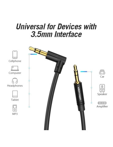 Cable Estéreo Vention BAKBG-T/ Jack 3.5 Macho - Jack 3.5 Macho/ 1.5m/ Negro 2