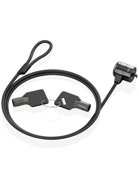 Cable de Seguridad para Portátiles Aisens ASLK-D40K04-BK/ 1.5m Cable de Seguridad para Portátiles Aisens ASLK-D40K04-BK/ 1.5m
