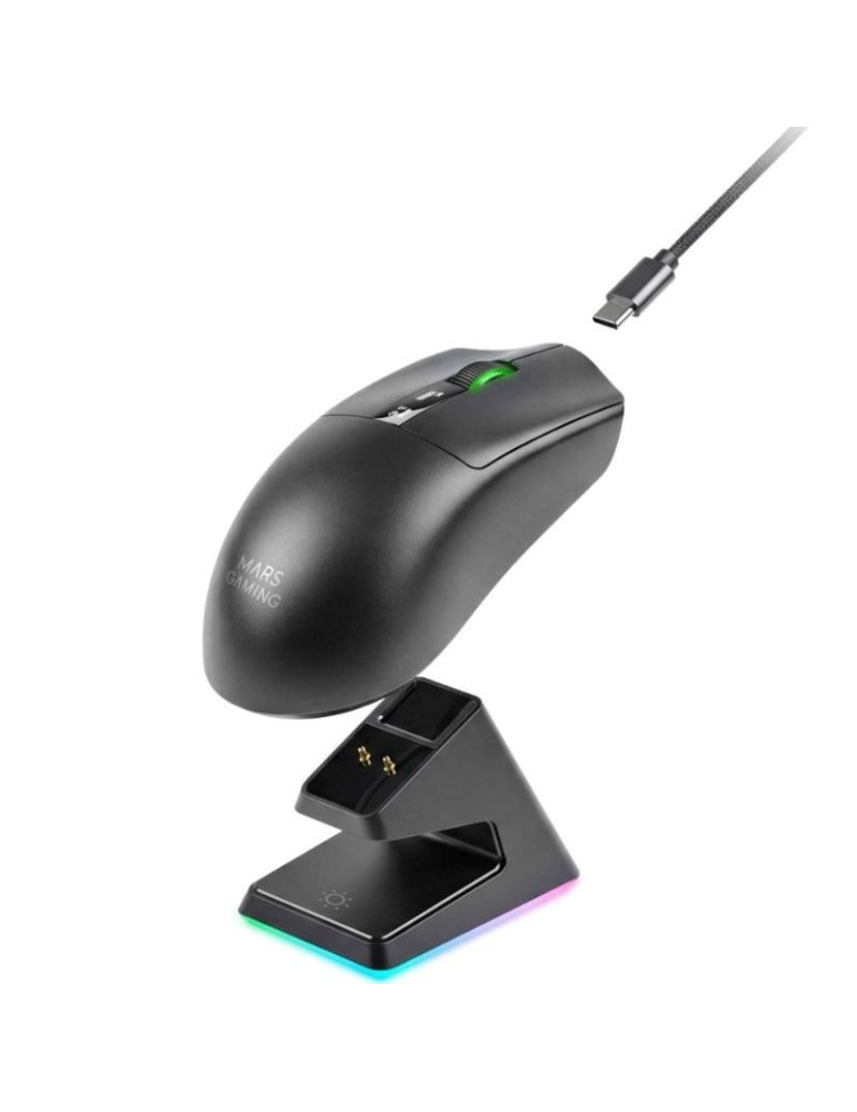 Ratón Gaming Mars Gaming MMW-Elite/ Batería Recargable/ Hasta 20000 DPI