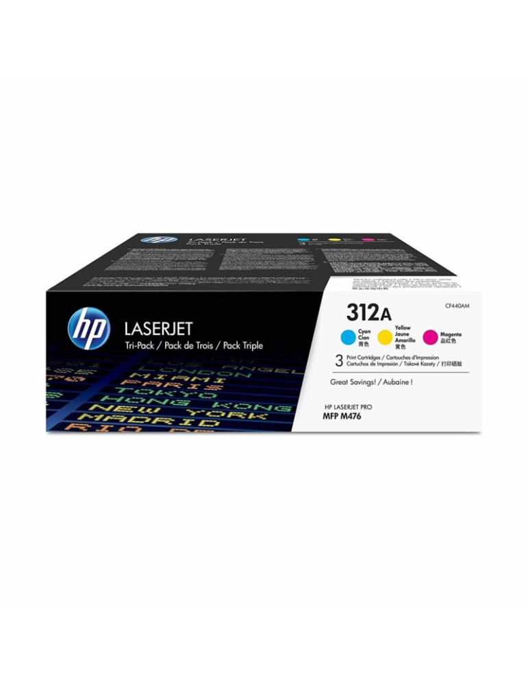 Tóner Original HP n 312A Multipack/ Cian/ Magenta/ Amarillo