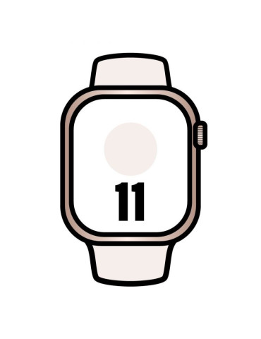 Apple Watch Series 11/ GPS/ 42mm/ Oro Rosa/ Correa Deportiva Rosa rubor (M/L)