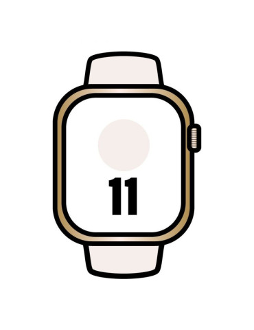 Apple Watch Series 11/ GPS/ Cellular/ 46mm/ Titanio Dorado/ Correa Deportiva Rosa Rubor M/L
