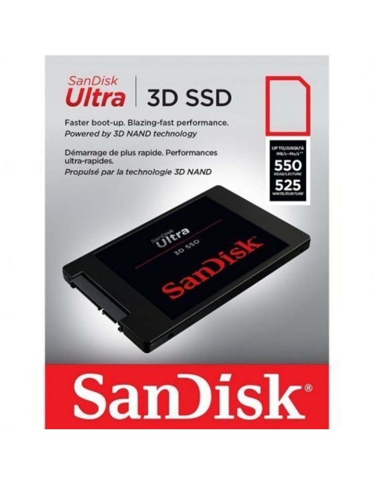 Disco SSD SanDisk Ultra 3D 500GB/ SATA III