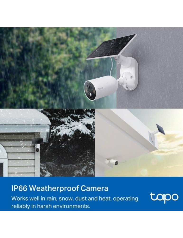 Cámara de Videovigilancia TP-Link Tapo C425 KIT/ Visión Nocturna/ Control desde APP/ Incluye Panel Solar