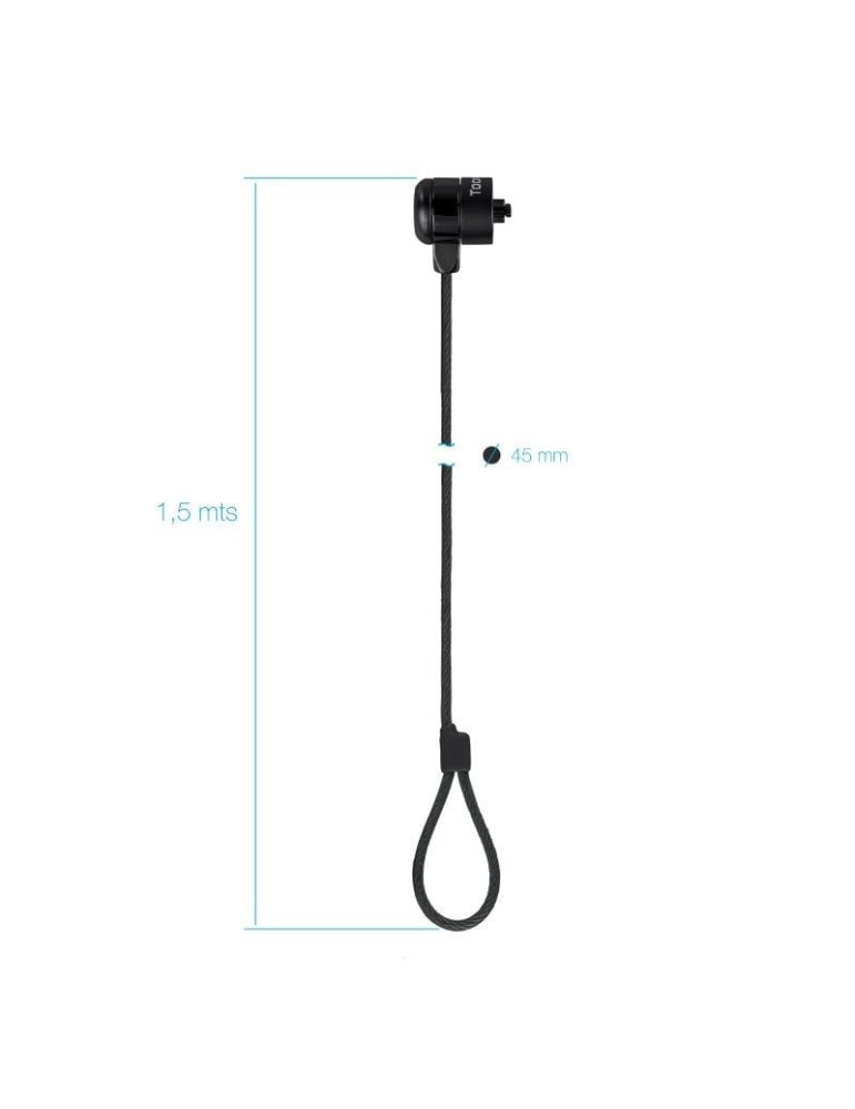 Cable de Seguridad para Portátiles TooQ TQCLKC0025-G/ 1.5m