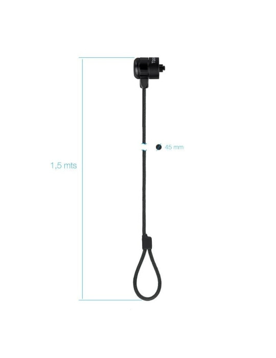 Cable de Seguridad para Portátiles TooQ TQCLKC0025-G/ 1.5m