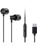 Auriculares Intrauditivos Aiwa ESTM-50USB-C/BK/ con Micrófono/ USB Tipo-C/ Negros
