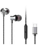 Auriculares Intrauditivos Aiwa ESTM-50USB-C/SL/ con Micrófono/ USB Tipo-C/ Plateados