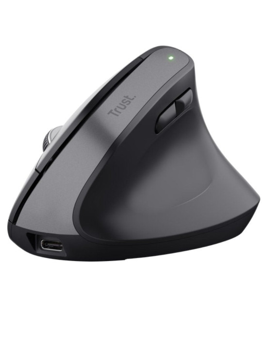Ratón Vertical Inalámbrico Trust Bayo+/ Batería Recargable/ Hasta 2400 DPI