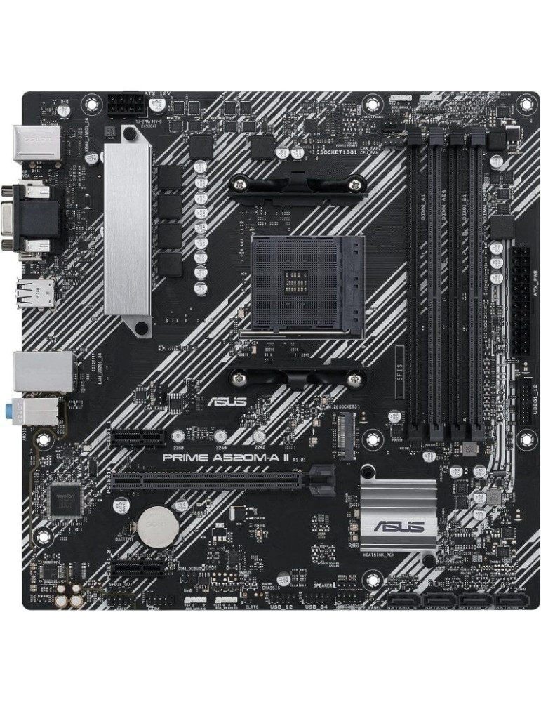 Placa Base Asus Prime A520M-A II/CSM Socket AM4/ DDR4/ PCIe 3.0/ Micro ATX