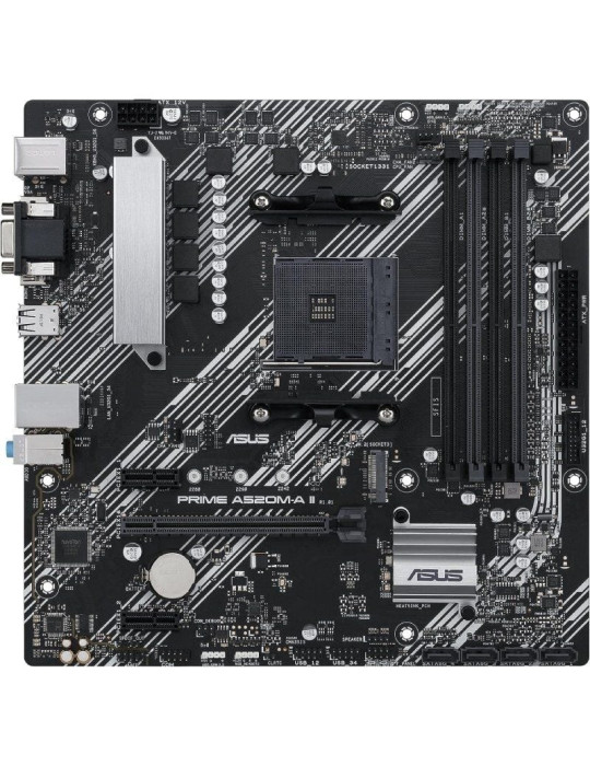 Placa Base Asus Prime A520M-A II/CSM Socket AM4/ DDR4/ PCIe 3.0/ Micro ATX