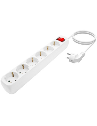 Regleta con Interruptor Aisens A154-0535/ 6 Tomas de Corriente/ Cable 1.4m/ Blanco 2