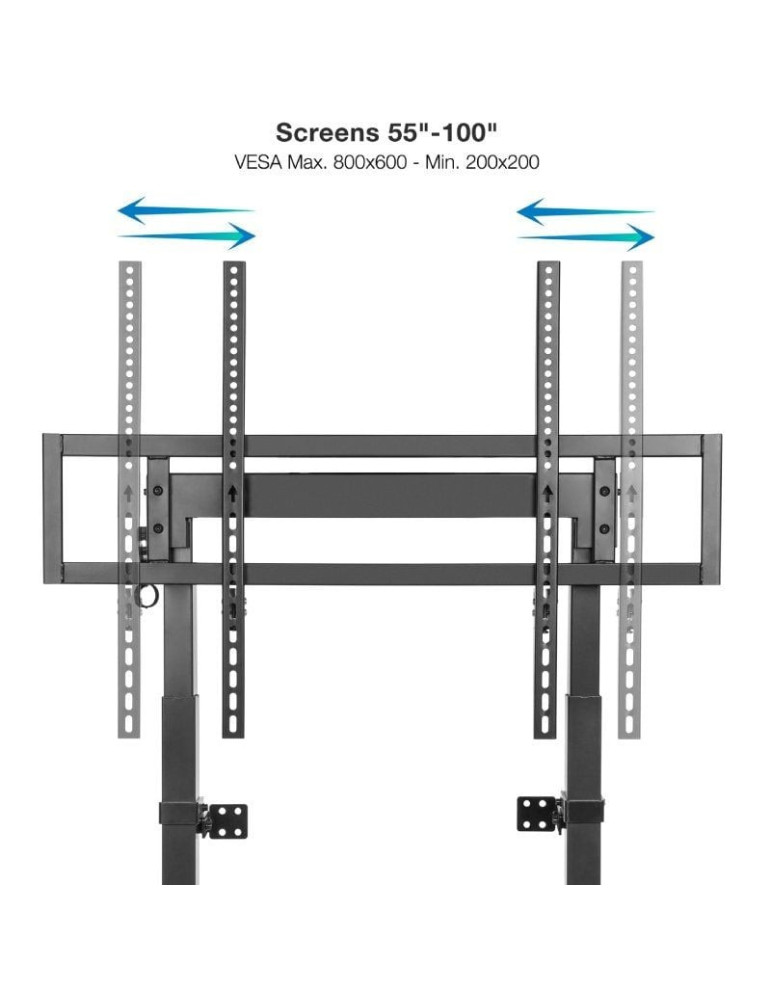 Soporte de Pared Fijo/ Suelo TooQ HIPERIÓN FS2280M-B para TV de 55-100"/ hasta 120kg