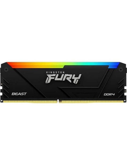 Memoria RAM Kingston FURY Beast RGB 32GB/ DDR4/ 3200MHz/ 1.35V/ CL16/ DIMM Memoria RAM Kingston FURY Beast RGB 32GB/ DDR4/ 3200MHz/ 1.35V/ CL16/ DIMM